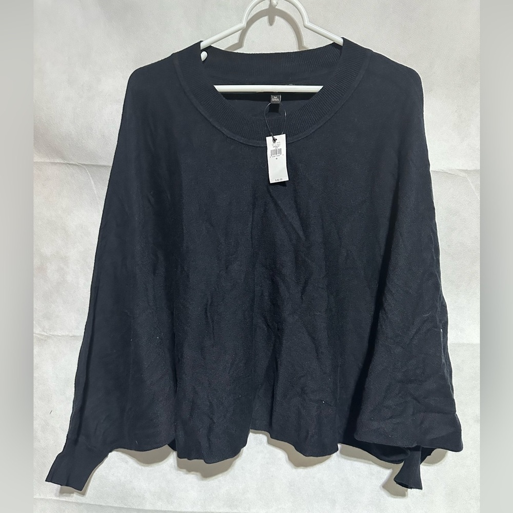 Banana Republic Women’s M Black Sweater Pullover Modal Cotton Dolman Sleeve NEW